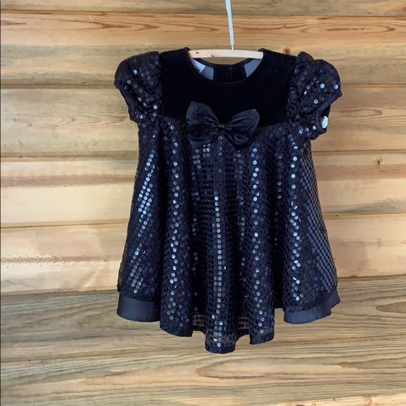 2T Black Sequin Dress - Picture 1 of 7